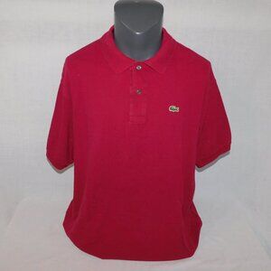 Lacoste Mens 9 ( 4XL ) Burgundy 100% Cotton Pique Polo Shirt